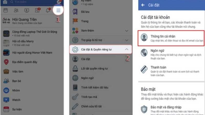 cách đổi tên Facebook trên điện thoại  Android